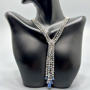 Nardi Blue Crystal Tassel Necklace RAV12H